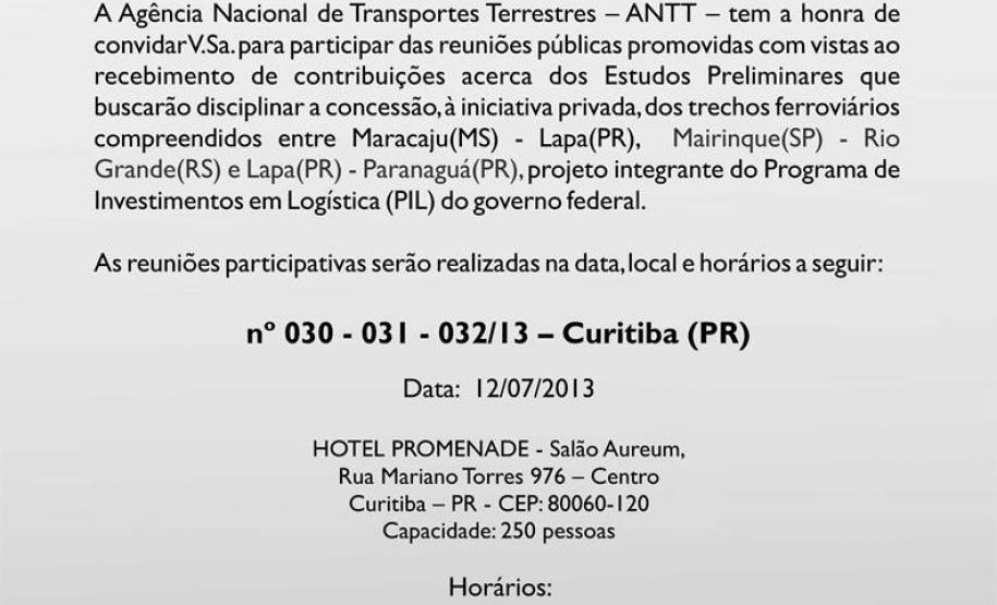 Reunião vai debater implantação de trechos ferroviários Reunião vai debater implantação de trechos ferroviários